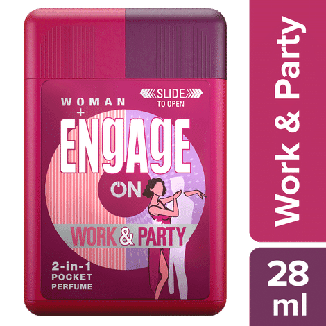 engage on 2-in-1 pocket perfume for women, skin friendly, 28 ml)
