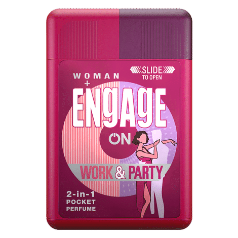 engage on 2-in-1 pocket perfume woman work & party, skin friendly, 28 ml