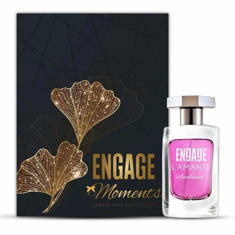 engage l'amante moments sunkissed perfume gift box for women, perfect for gifting, long lasting and premium, 100 ml