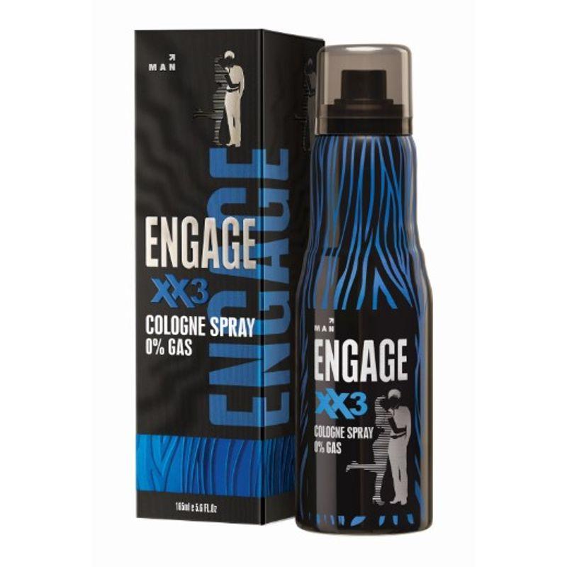 engage xx3 cologne spray - no gas perfume for men, spicy and woody, skin friendly