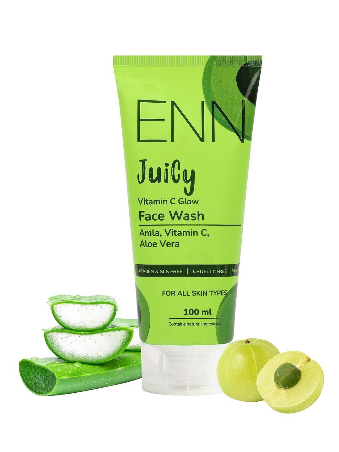 enn  juicy vitamin c glow face wash, 100ml