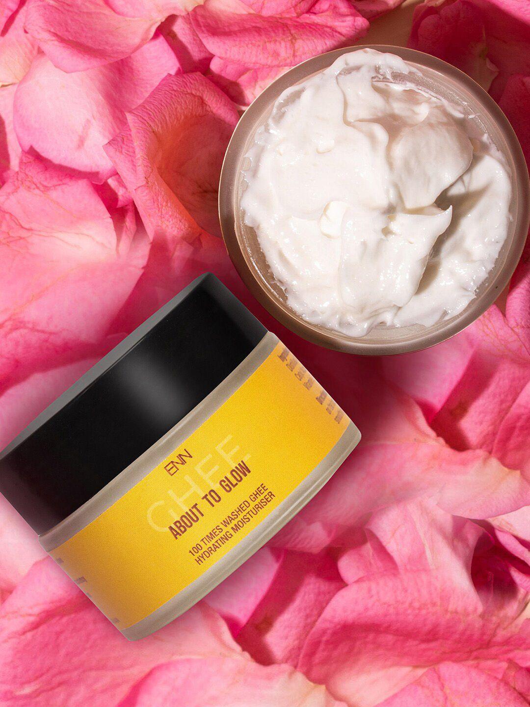 enn about to glow 100 times washed ghee hydrating face moisturizer with saffron - 15 g