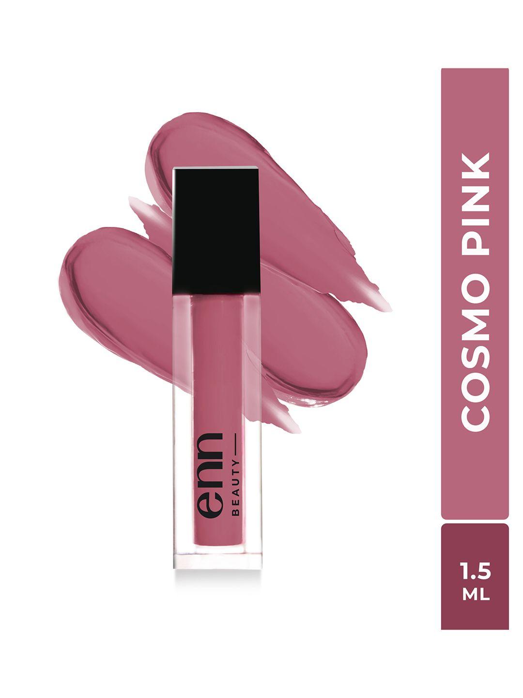 enn beauty semi-matte liquid lipstick with ghee & vitamin e 1.5ml - cosmo pink