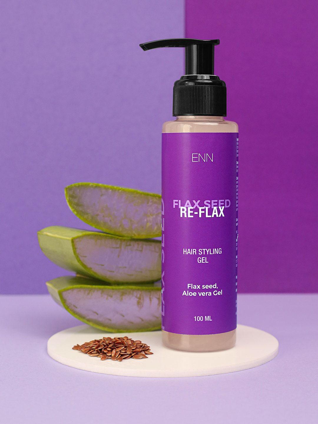 enn re-flax hair styling gel with flax seed & aloe vera - 100ml