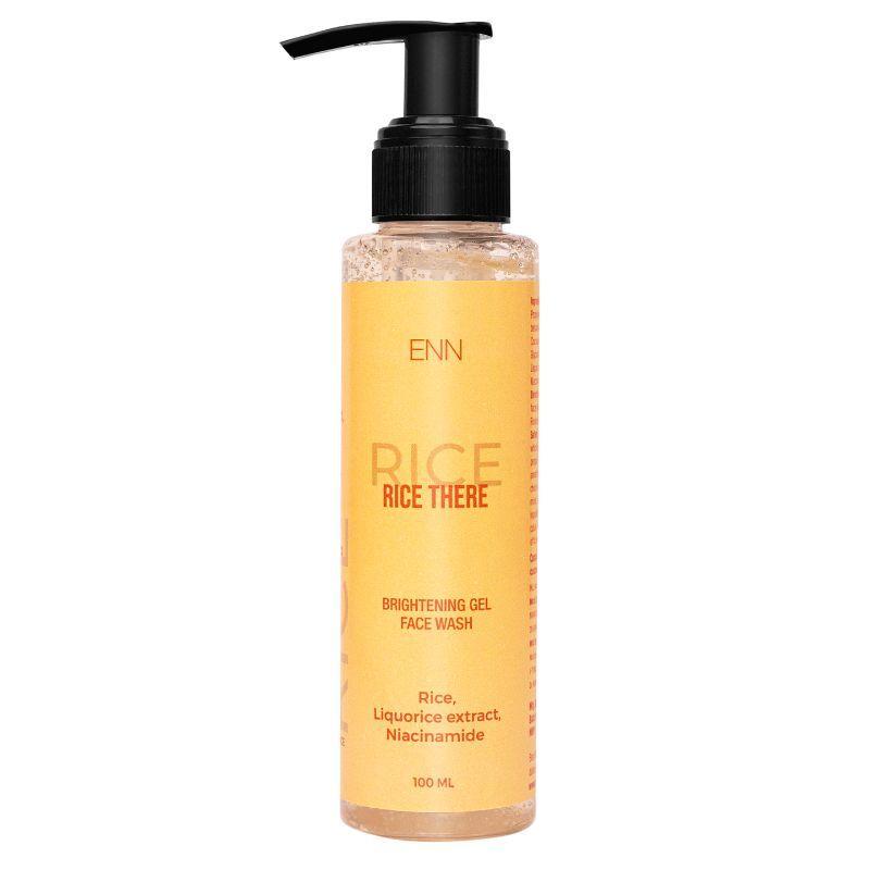 enn rice there brightening gel face wash with rice extract, licorice & niacinamide