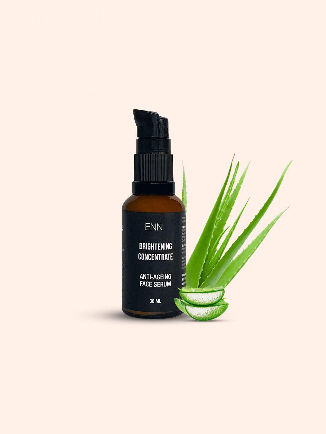 enn brightening concentrate anti-aging face serum with aloe vera gel & vitamin e - 30 ml