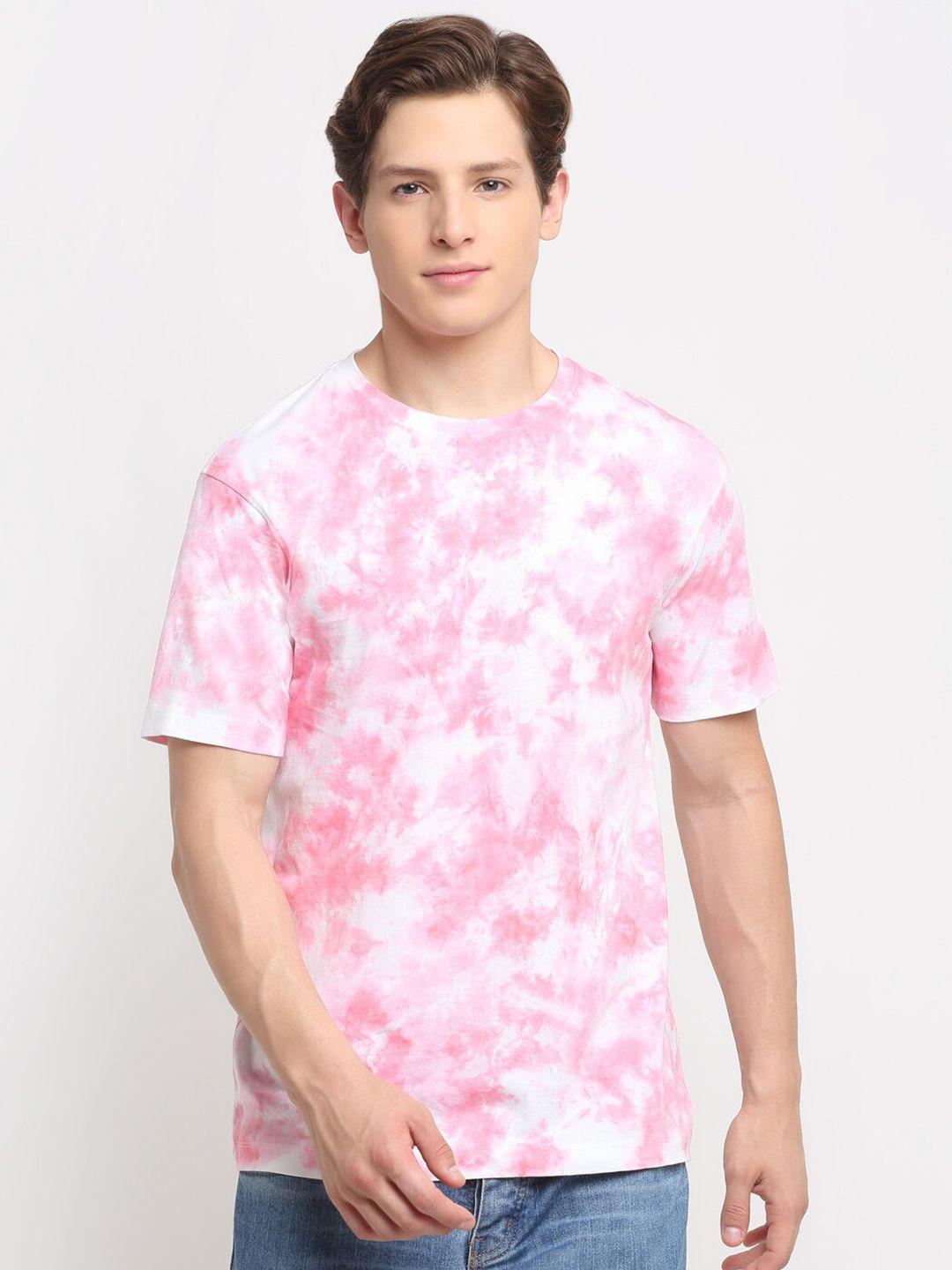 ennoble men tie and dye round neck cotton t-shirt