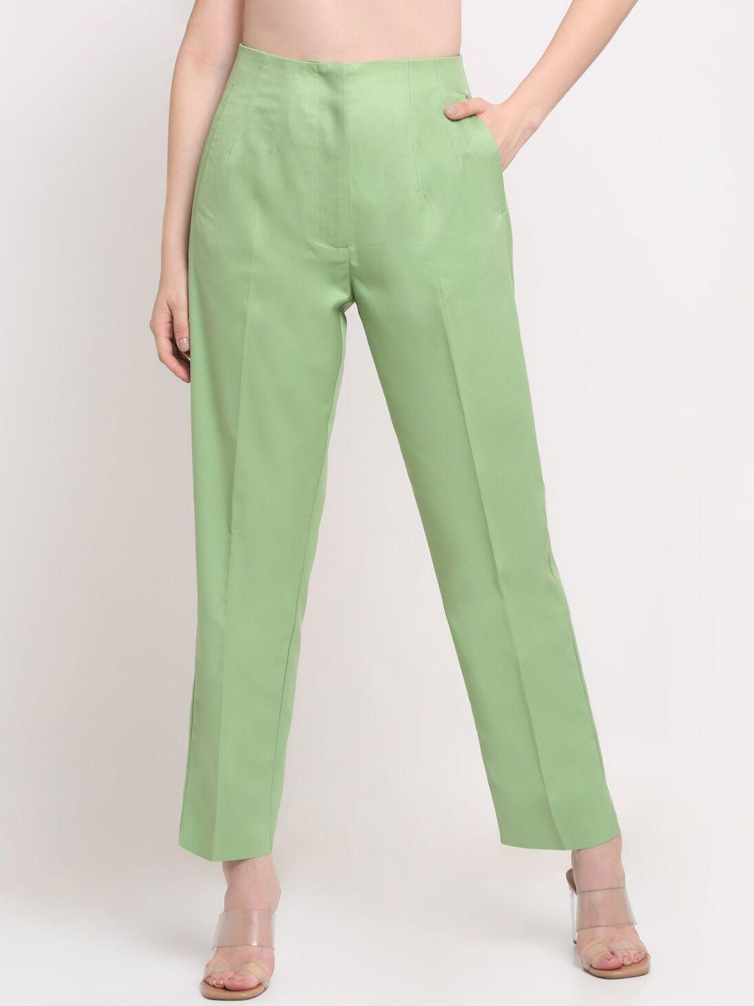 ennoble women smart high-rise easy wash pleated trousers