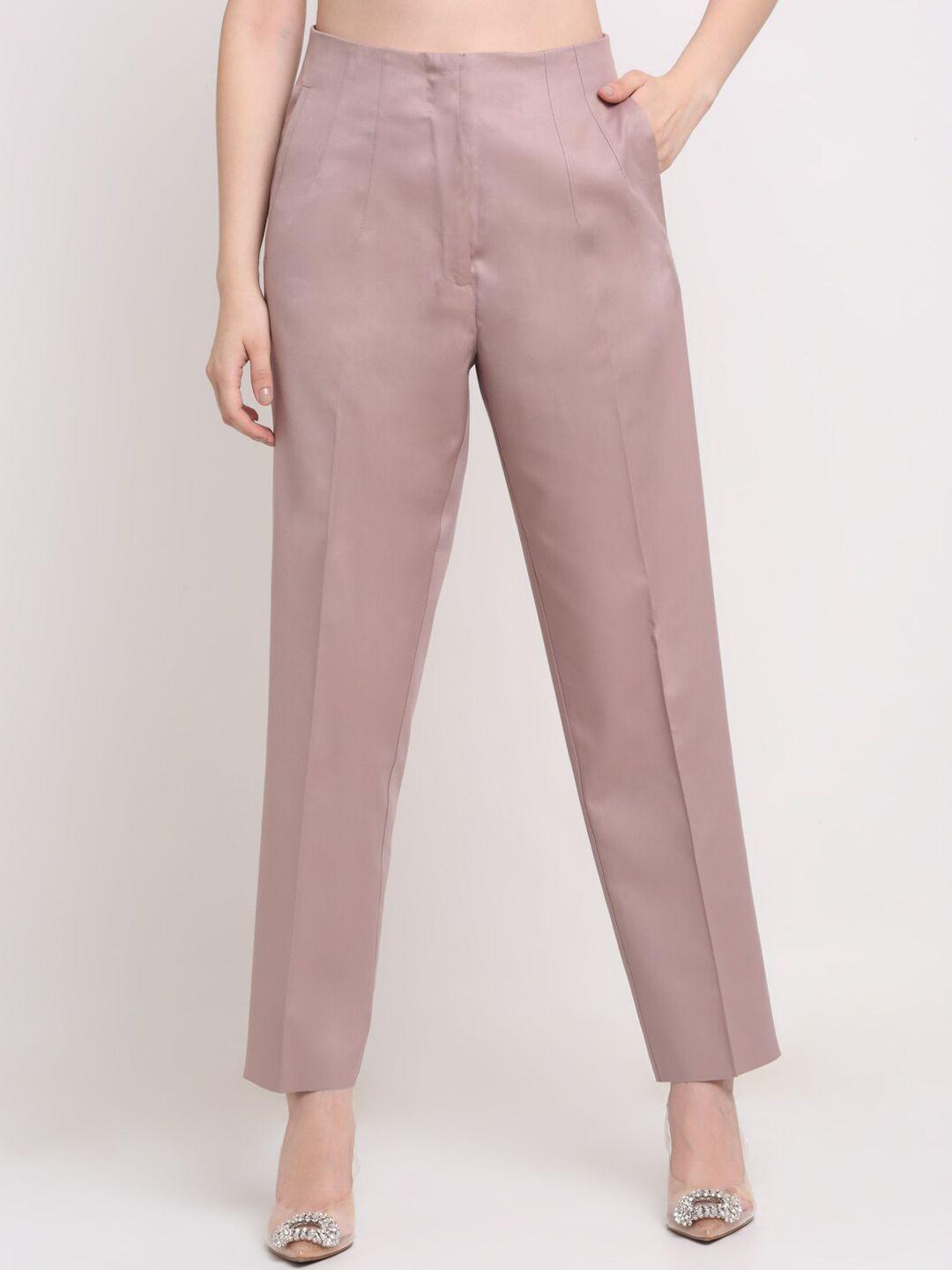 ennoble women smart high-rise easy wash trousers