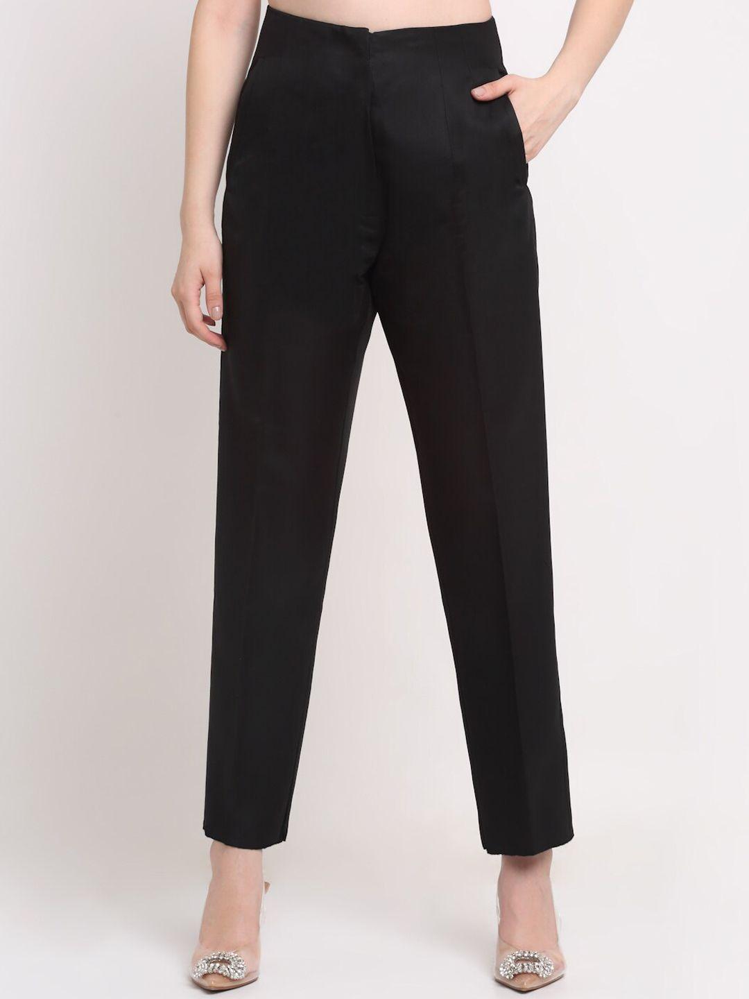 ennoble women smart slim fit high-rise trousers