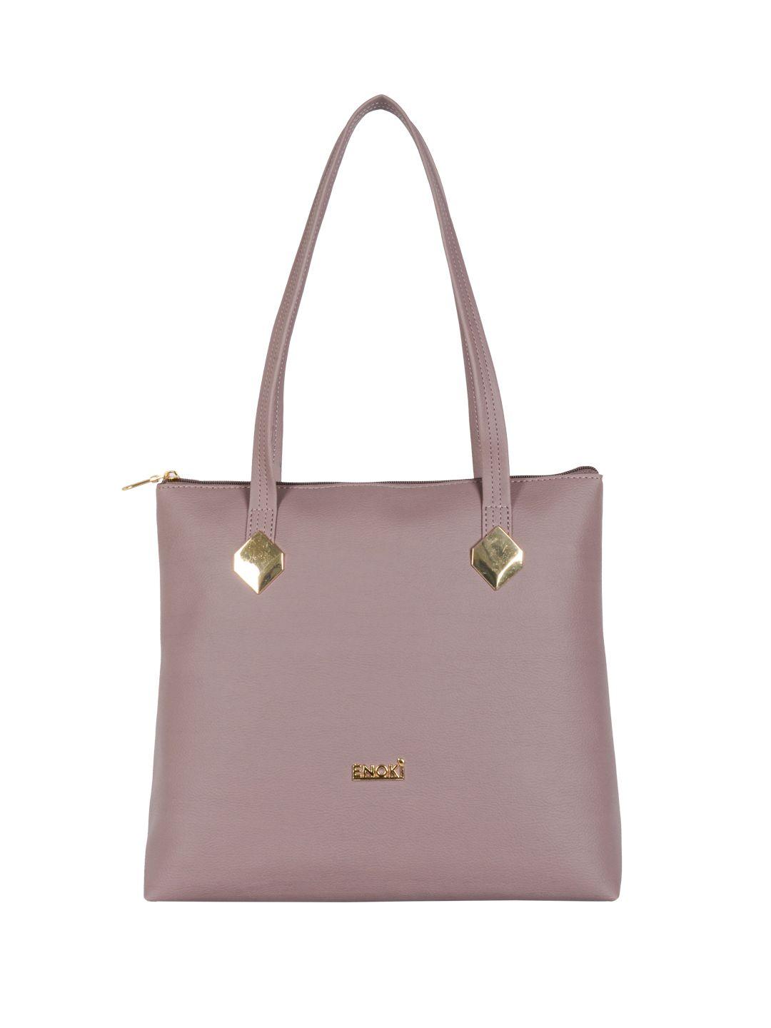 enoki women purple shopper tote bag