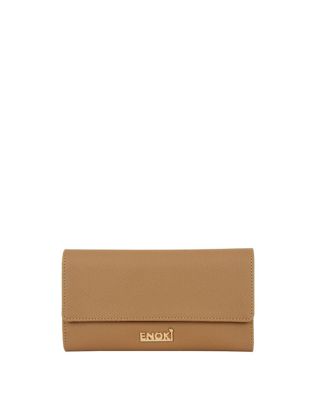 enoki women solid envelope wallet