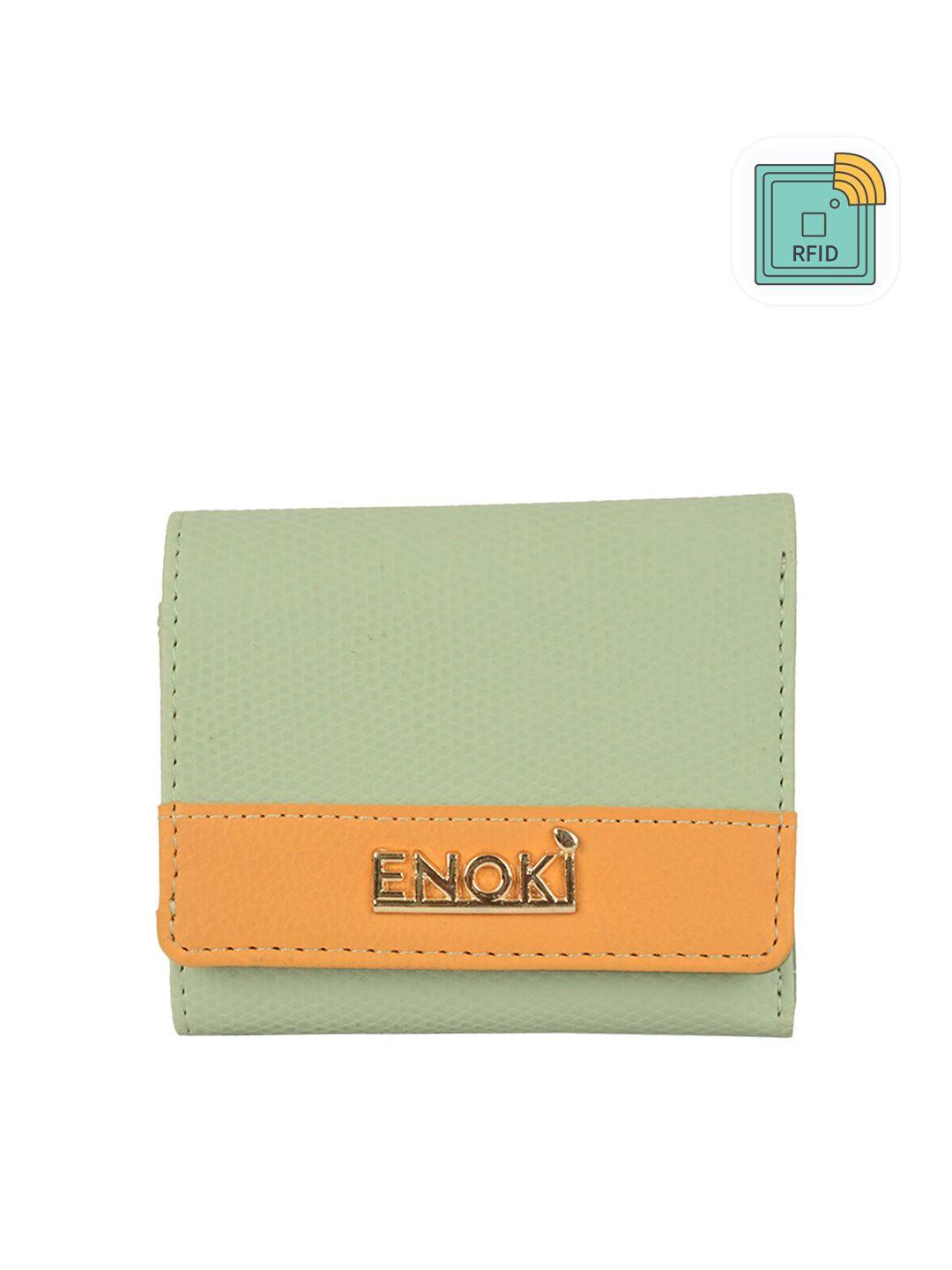 enoki women textured three fold wallet