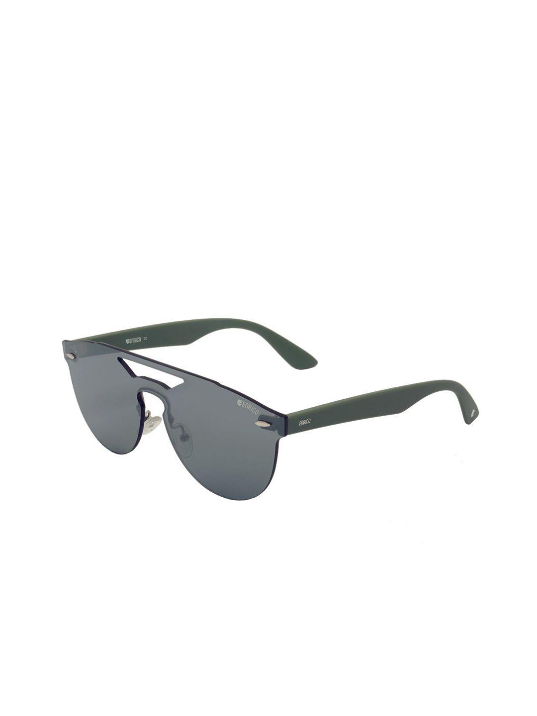 enrico unisex mirrored lens & black wayfarer sunglasses with polarised and uv protected lens