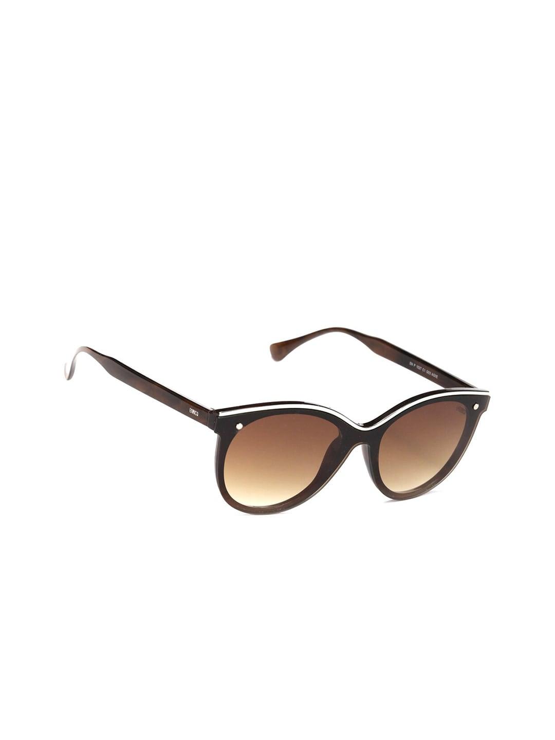 enrico women brown cateye sunglasses