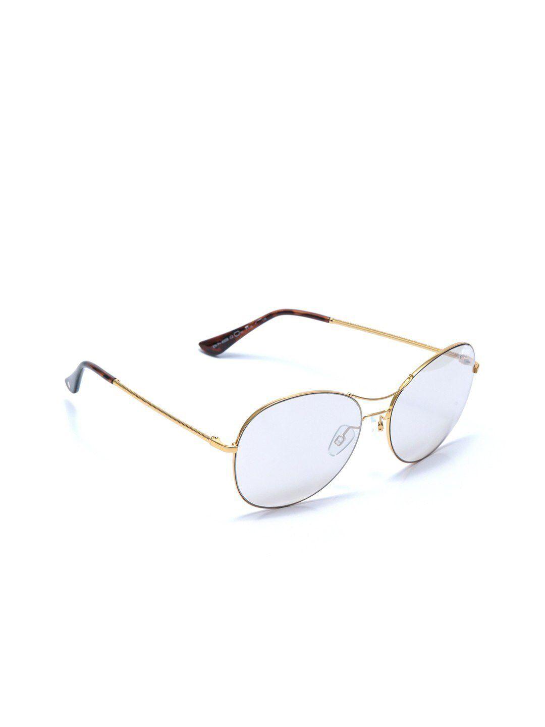 enrico women silver-toned lens & gold-toned oval sunglasses en p 4008 c2