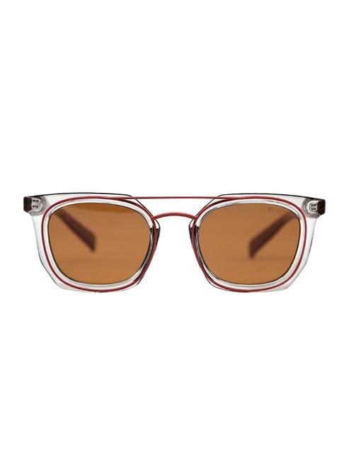enrico eyewear brown wayfarer unisex sunglasses