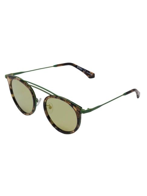 enrico eyewear green round sunglasses for women