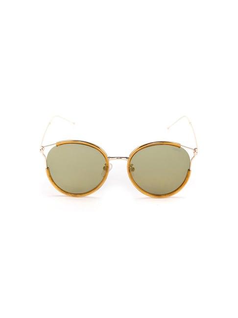 enrico eyewear green round sunglasses for women