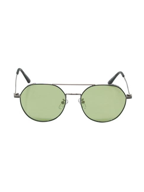 enrico eyewear green round unisex sunglasses