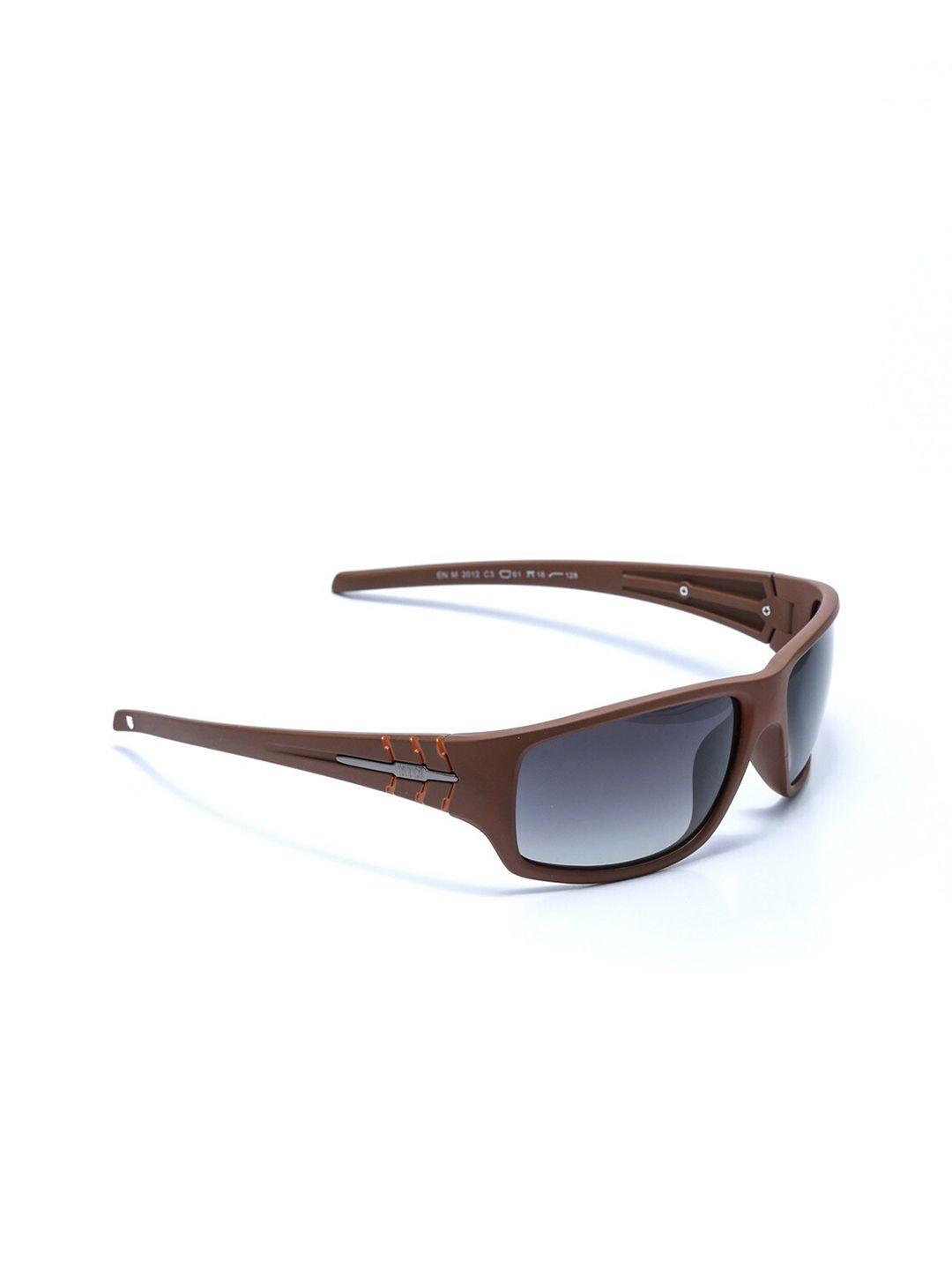 enrico men black lens & brown rectangle sunglasses with uv protected lens en m 2012 c3