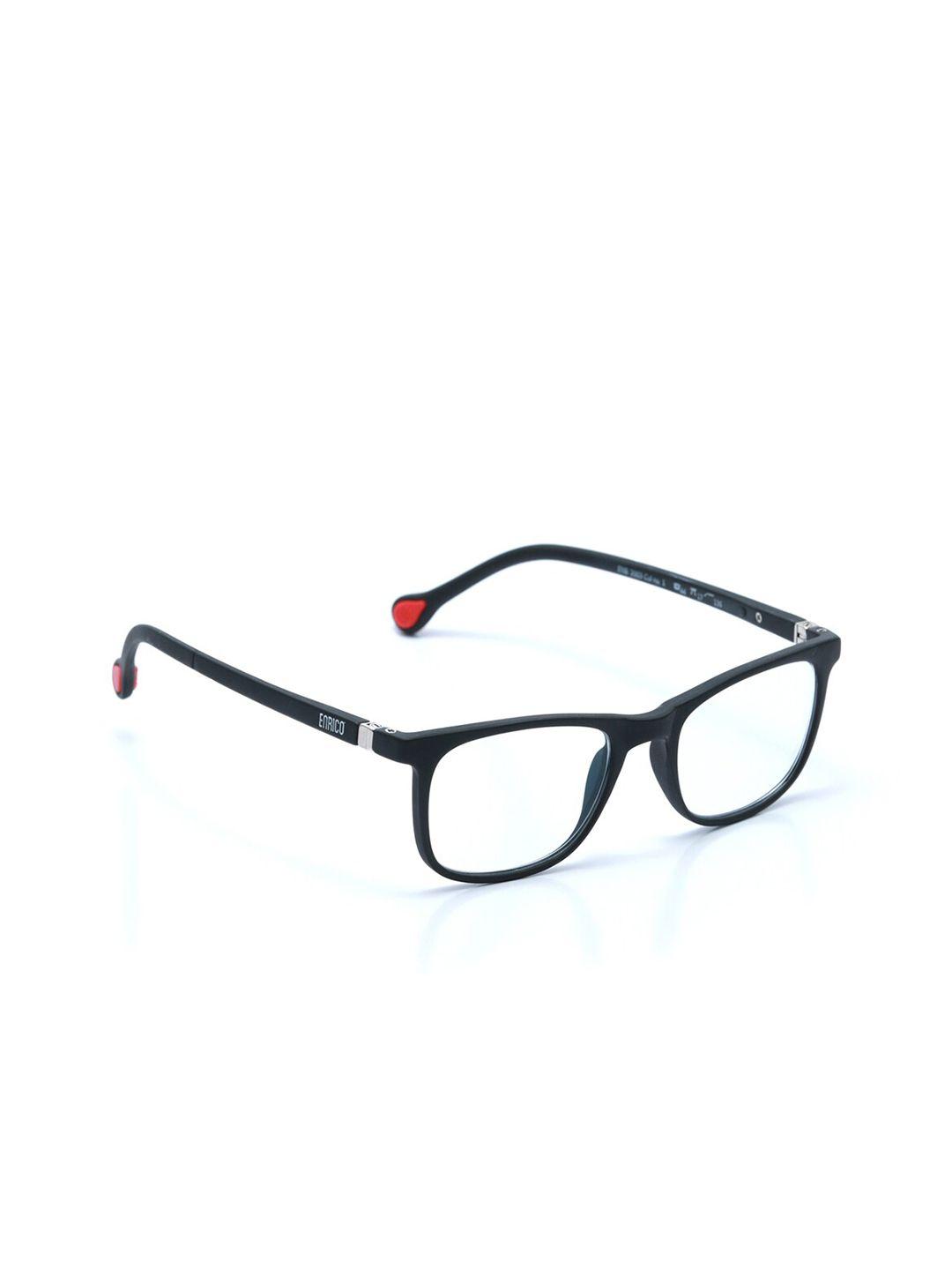 enrico unisex kids black full rim square computer glasses en b 2003 c1