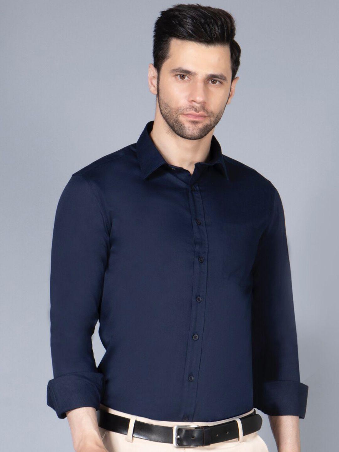 entellus classic slim fit cotton formal shirt