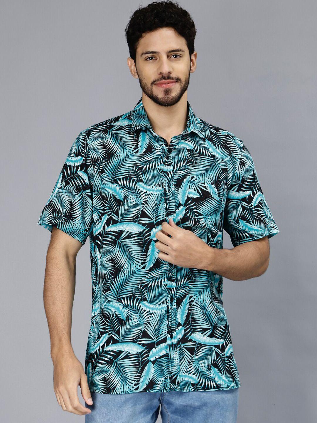 entellus classic slim fit floral printed casual shirt