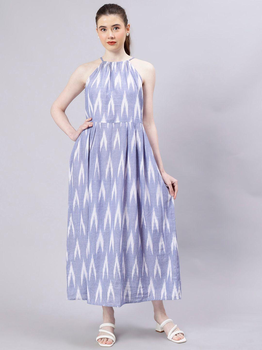 entellus print fit & flare midi dress