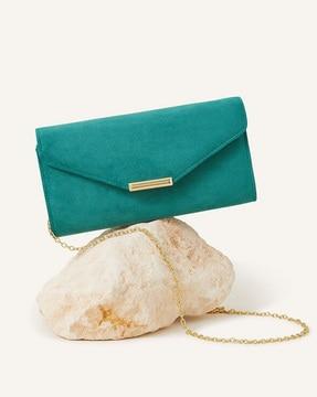 envelope clutch with detachable chain strap