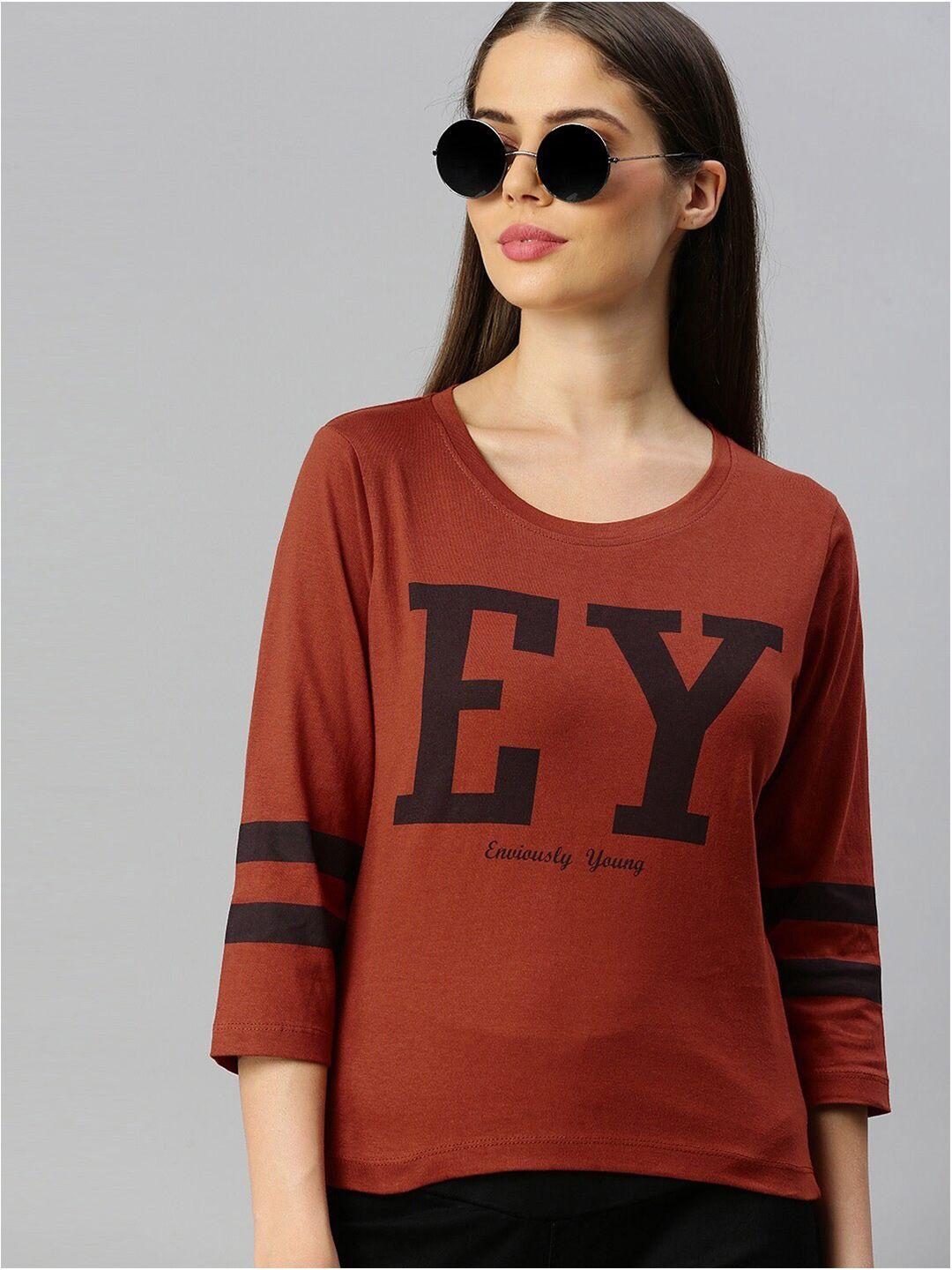 enviously young typography printed cotton t-shirt