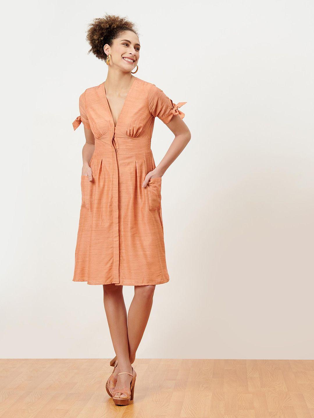 enzeo orange dress