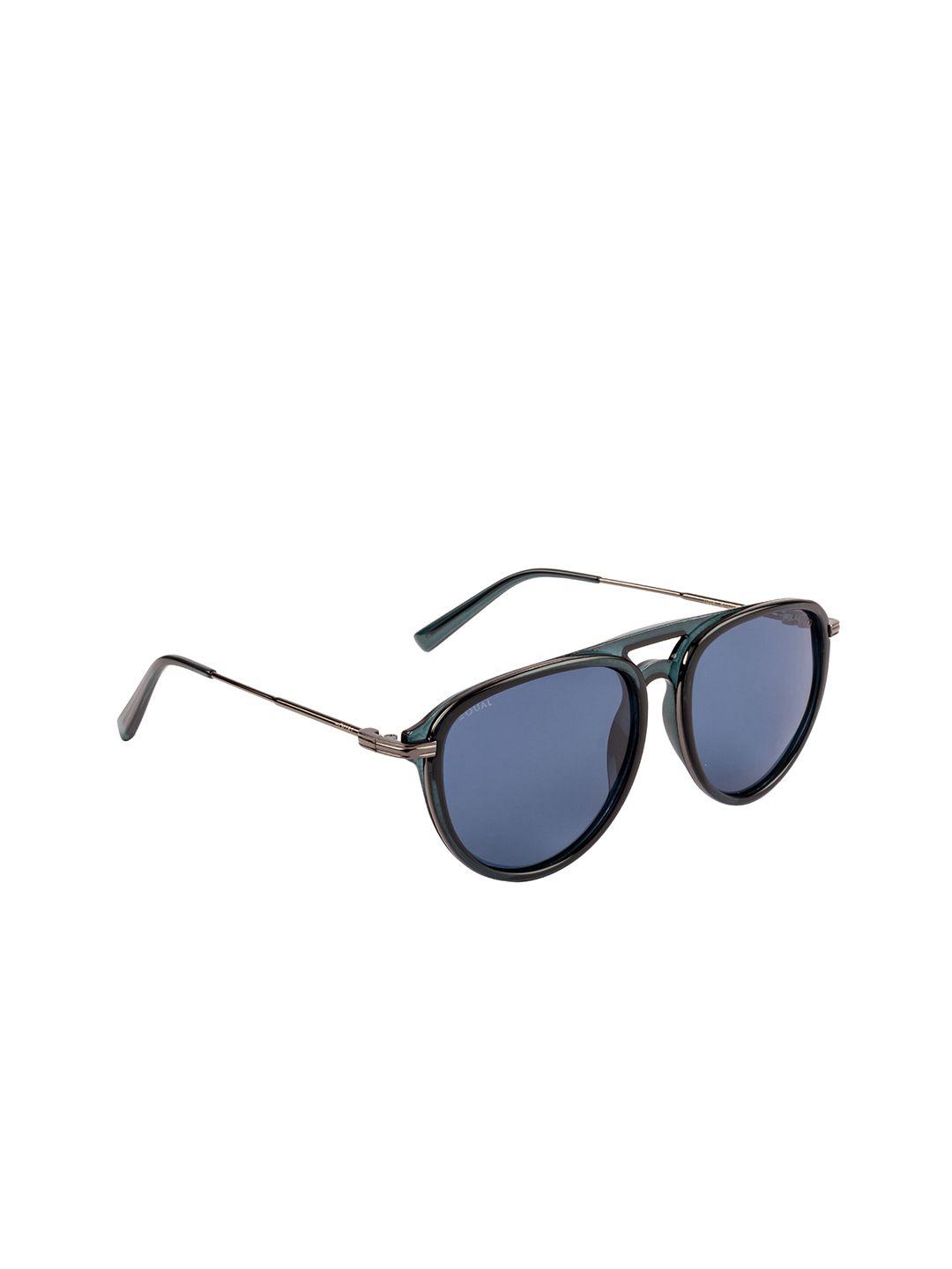equal unisex blue lens & blue full rim aviator sunglasses 7004 57017-145 c3