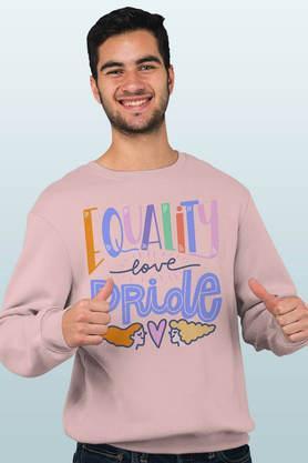equality love pride round neck mens sweatshirt - baby pink