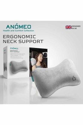 ergonomic car back and neck support pillow - grey