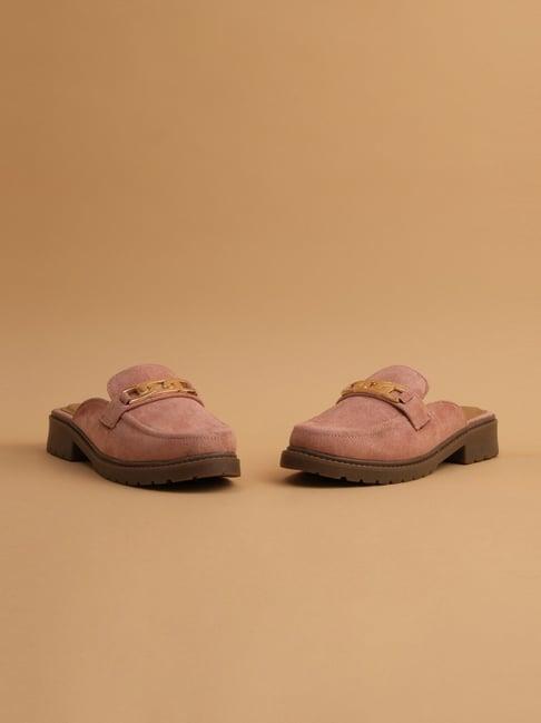 eridani women's clover peach mule shoes
