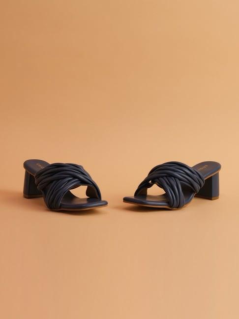 eridani women's edie blue cross strap sandals