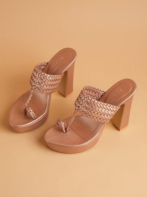 eridani women's frida rose gold toe ring sandals