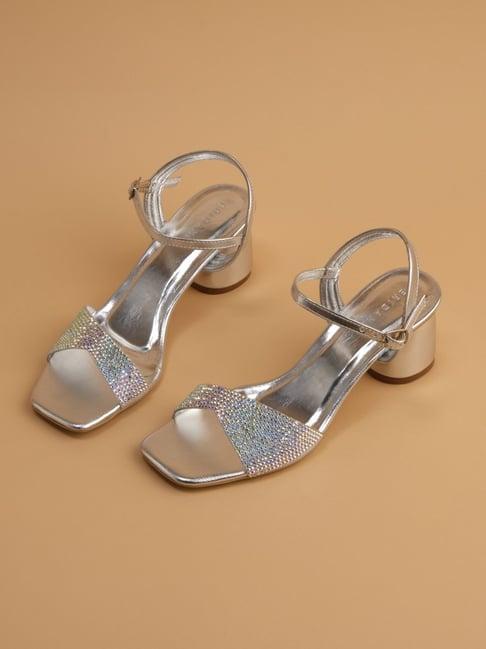 eridani women's keya silver ankle strap sandals