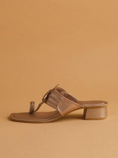 eridani women's navya rose gold toe ring sandals