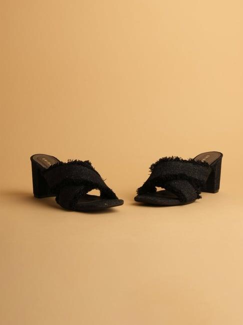 eridani women's neil black cross strap sandals