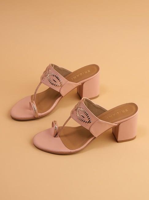 eridani women's sana peach kolhapuri sandals