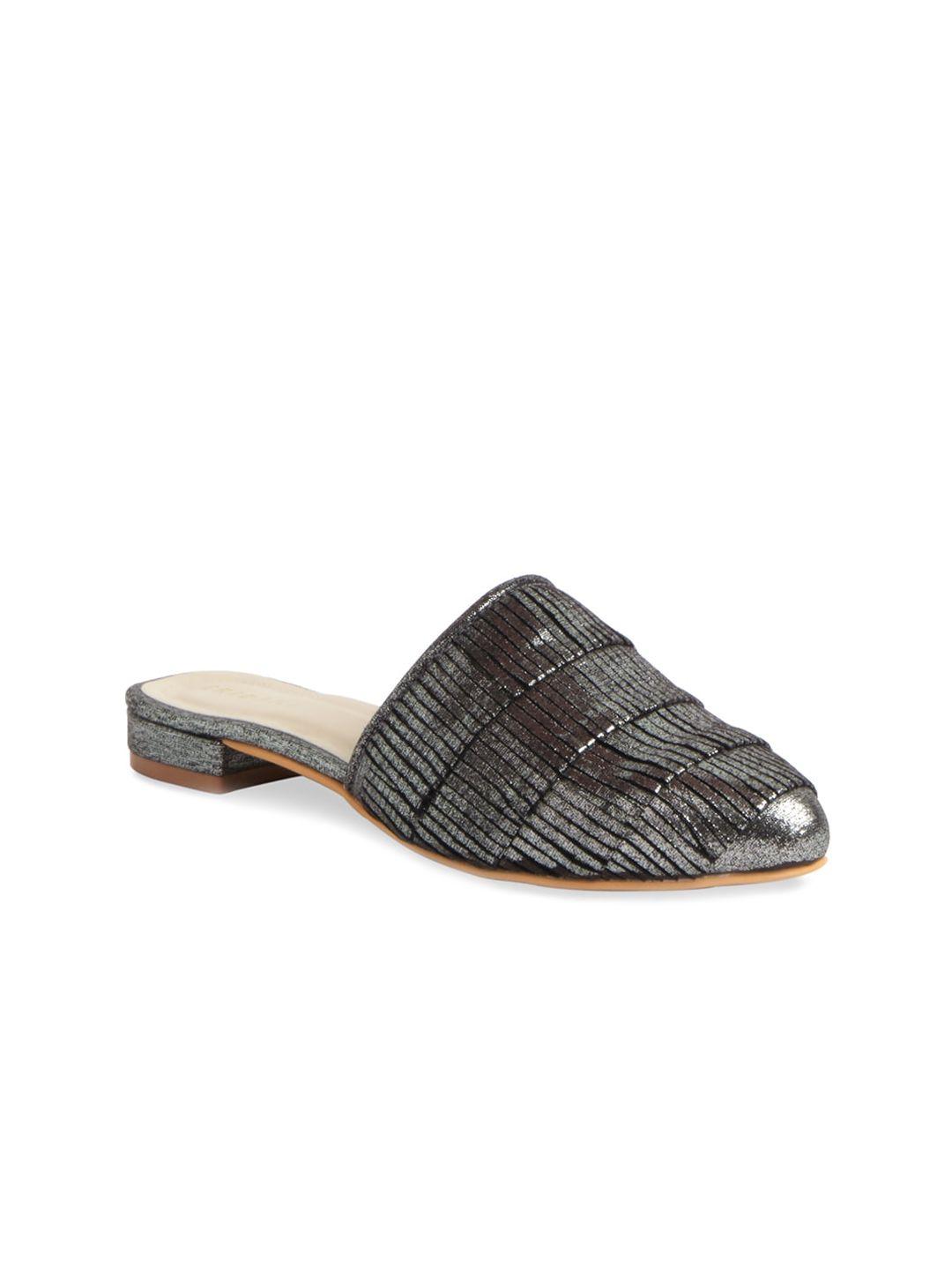 eridani women metallic textured mules