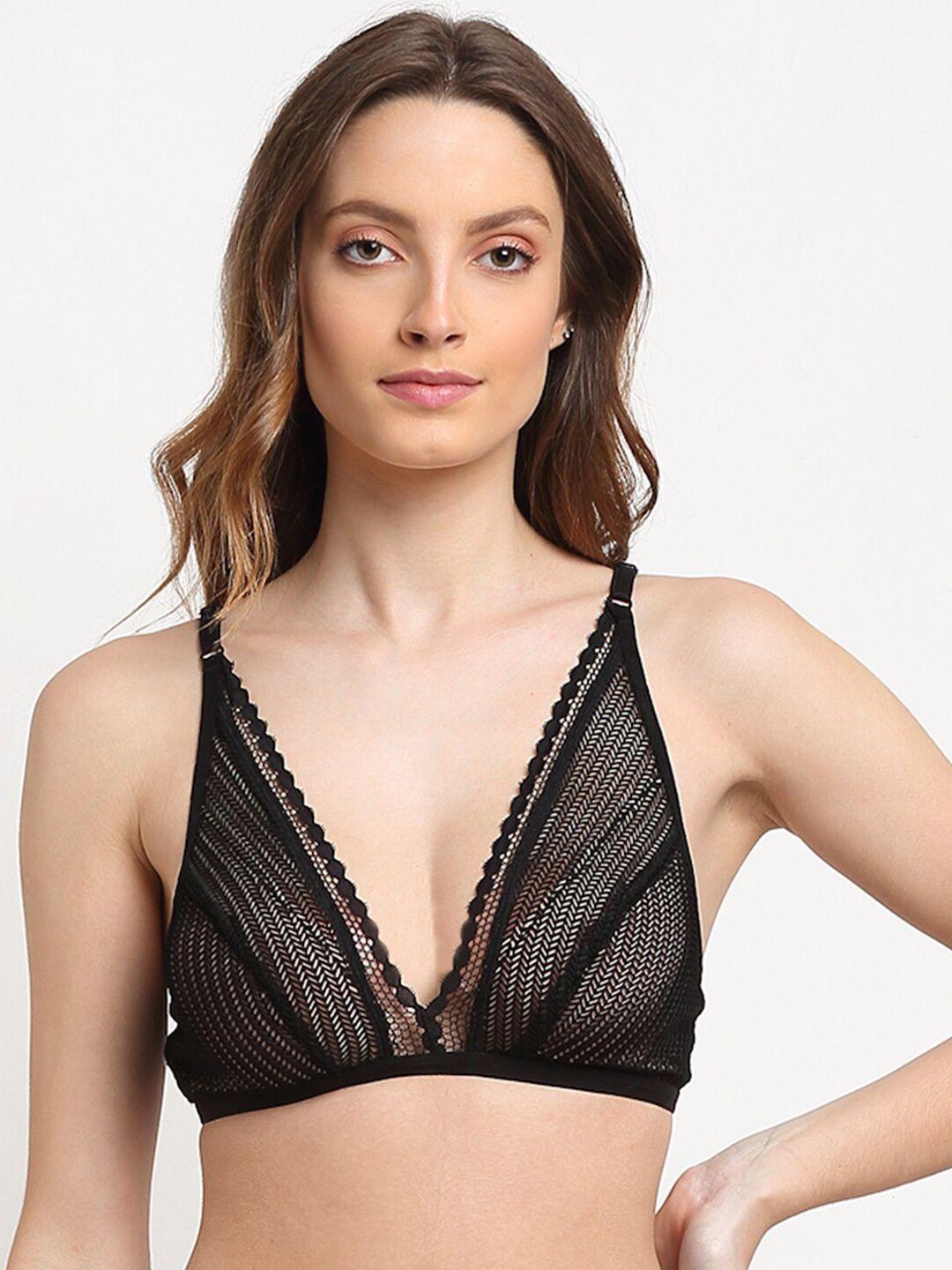 erotissch black geometric bralette bra aib-24e-black