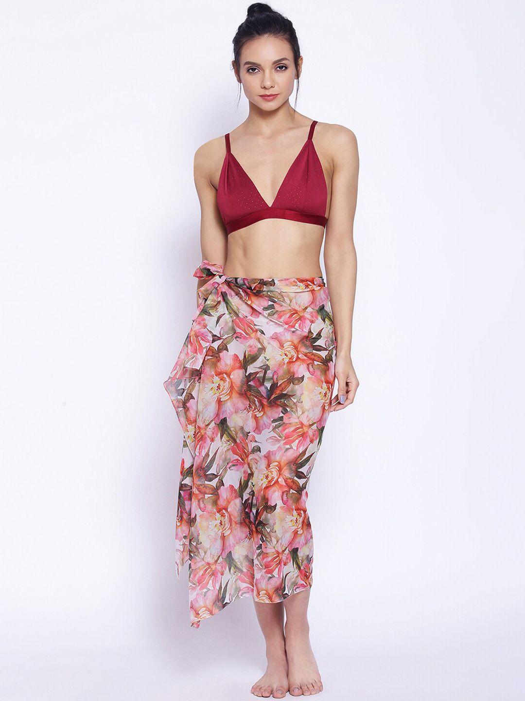 erotissch floral printed halter neck sarong swimwear