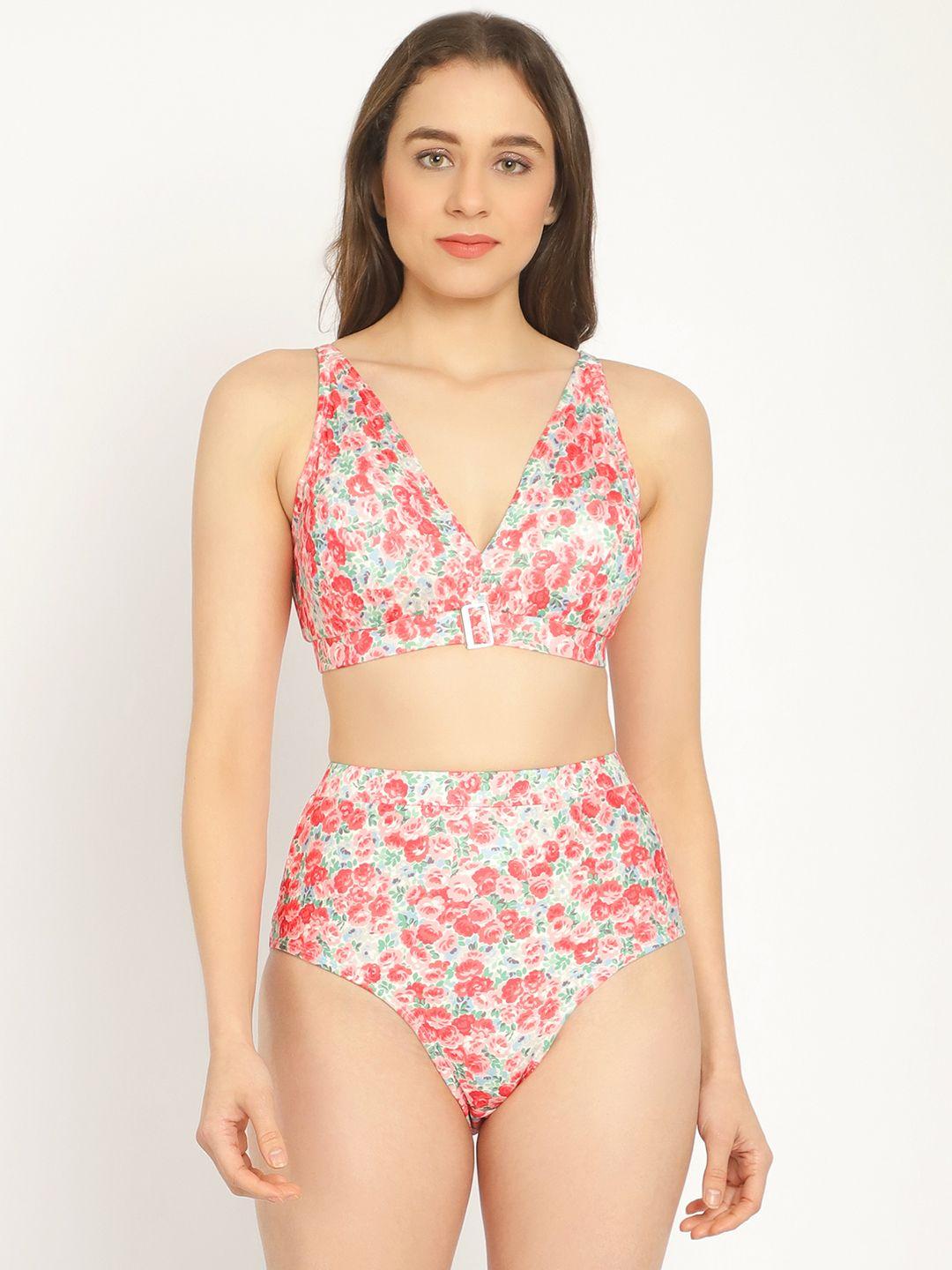 erotissch floral printed swim bikini set