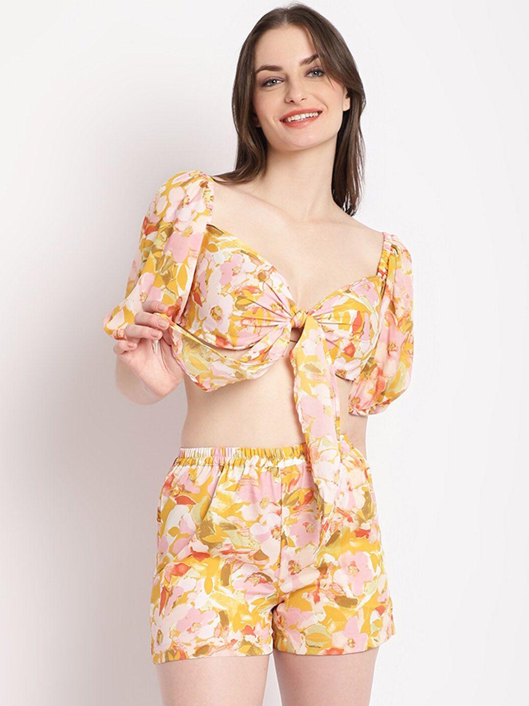 erotissch floral printed swim set