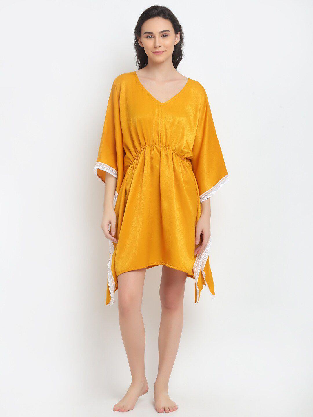 erotissch mustard yellow kaftan nightdress