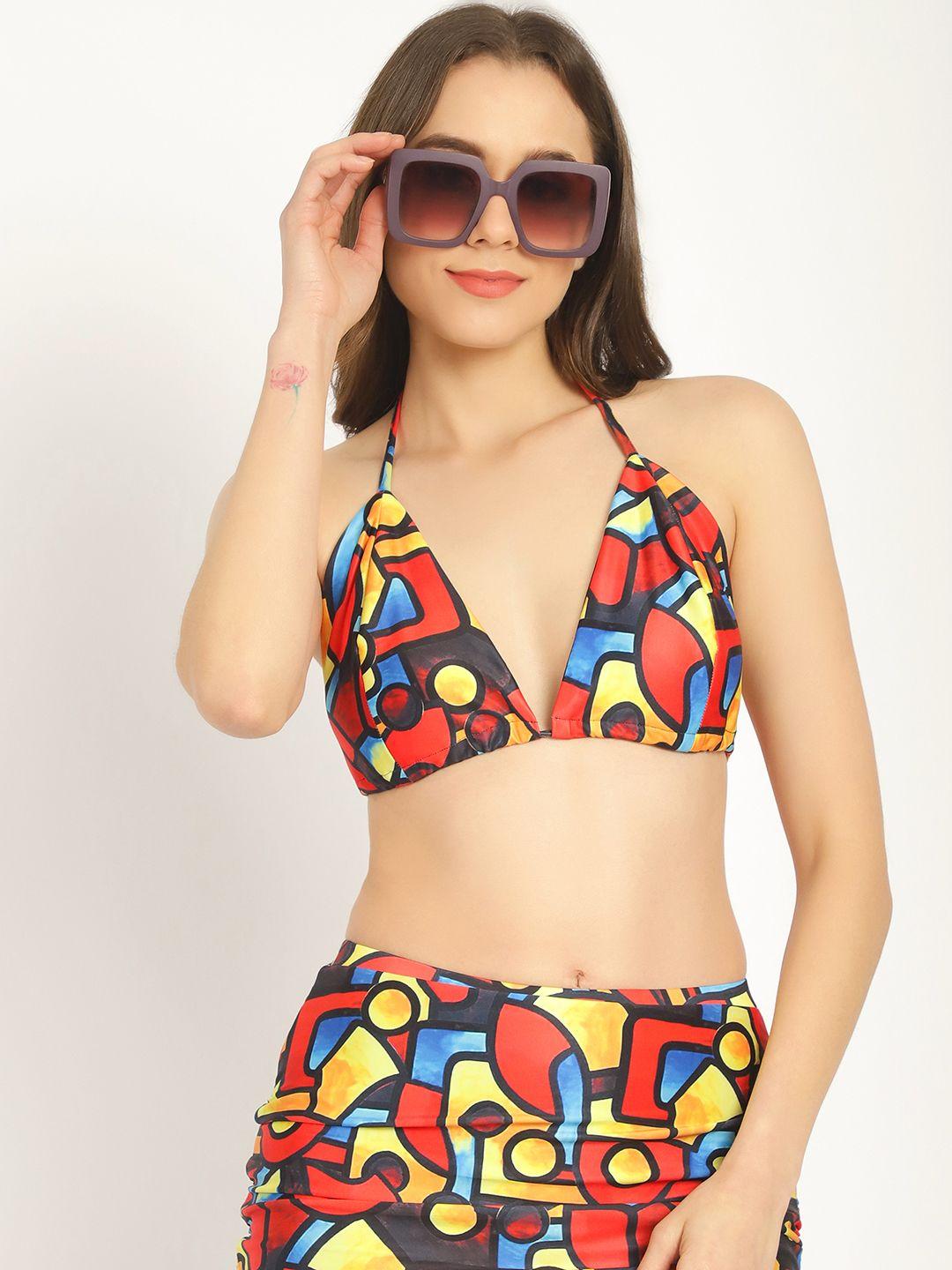 erotissch printed halter neck swim set