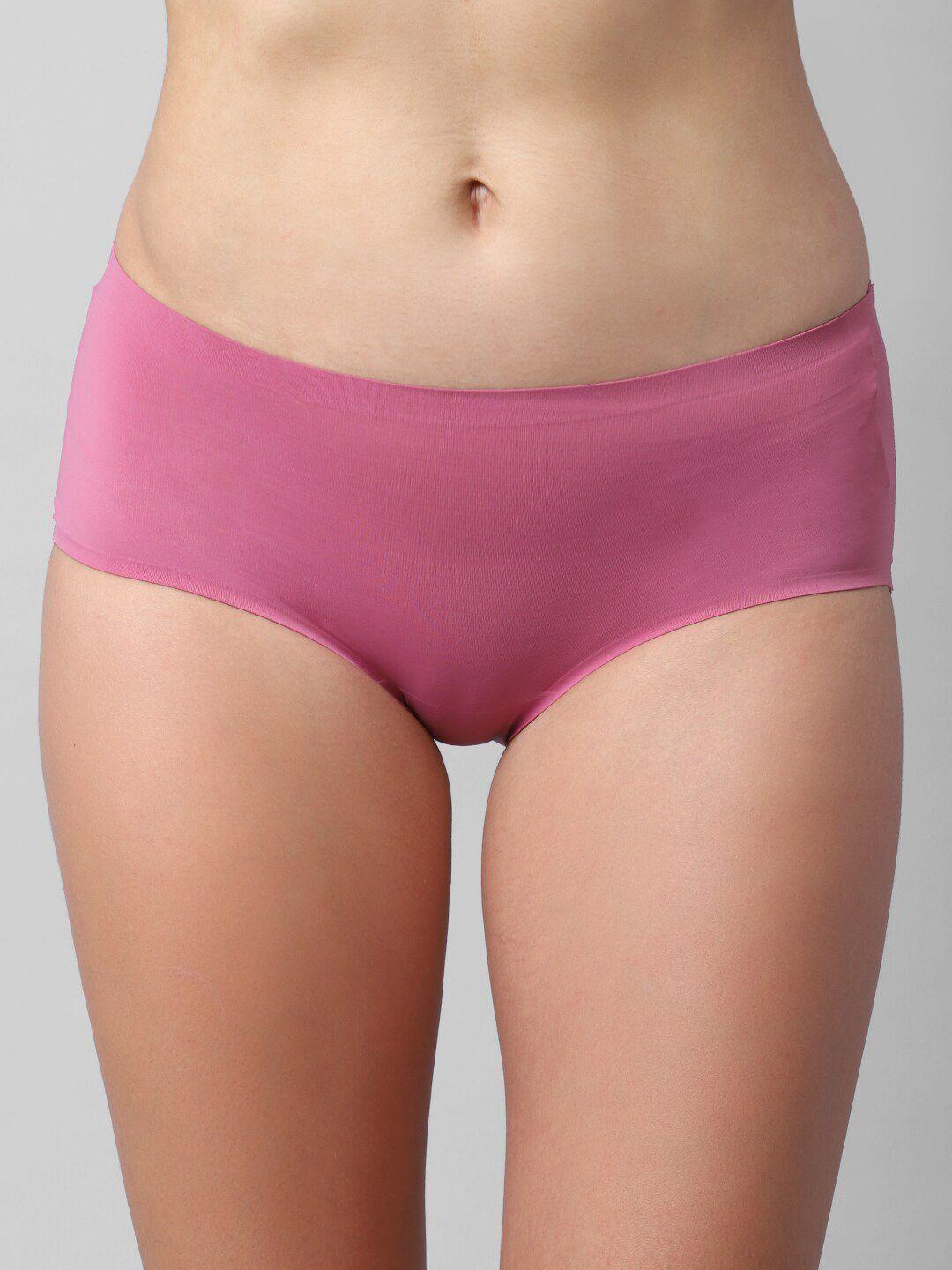 erotissch women pink solid hipster brief